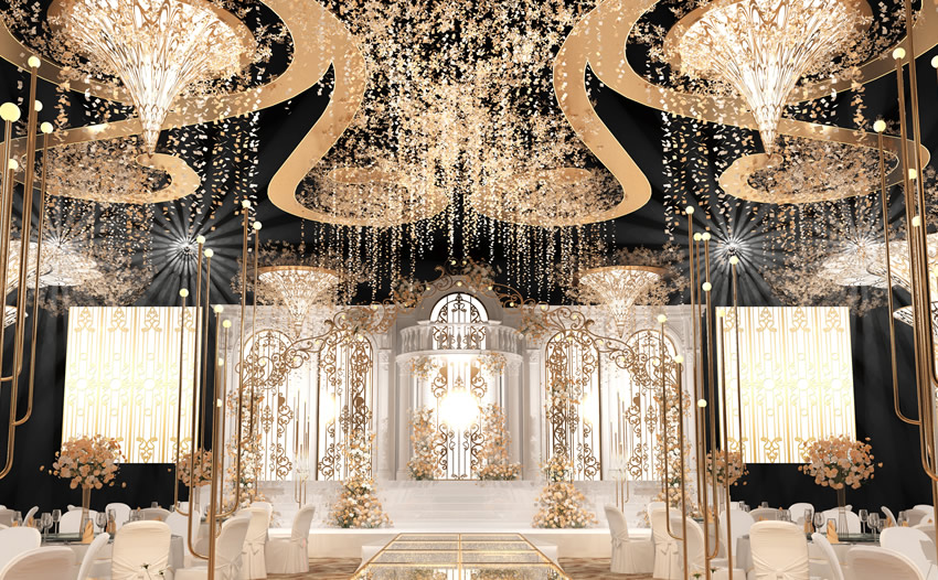 乐清花木兰喜事汇金色大厅效果展示